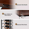Industrial Kitchen Island Cart 3-Tier Rolling Bar Serving Trolley With Wine Rack