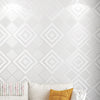 3D Cube Geometric Panelling Feature Wall Rhombus Plaster Panel Effect Wallpaper