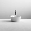 Bathroom Round Sit-On Countertop Vessel Basin Round Modern White Sink