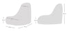 Snug Lounge Chair Beanbag - Pre-Filled Large Adults Bean Bag Chair Furniture