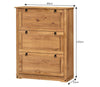 Corona Shoe Chest 3 Shelf Cupboard Antique Wax Solid Pine