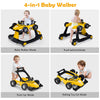 4-in-1 Baby Walker Height Adjustable Folding Activity Infant Walker W/Music