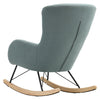 Nordic Wooden Rocking Chair Padded Accent Lounge Armchair Living Room Bedroom UK