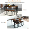 Kitchen Space-Saving Dinette 4-Piece Dining Table Set-Coffee