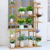 Bamboo Plant Stand 17 Pot Flower Display Rack Corner Garden Shelf Holder