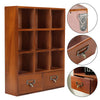 Vintage Wooden Small Cabinet Storage Box Desktop Organizer Unit Display Shelving