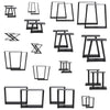 2x Industrial Steel Table Legs Stand Feet Trapezium X A Sandglass Shape Frame UK