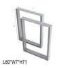 2pcs Grey Industrial Metal Table Legs 71cm Square Frame with Screws & Foot Pads