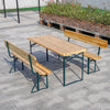 Folding Wooden Beer Table and Bench Set Garden Outdoor Bistro Bench Desk Chairs