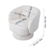 Teddy Velvet Rotating Tub Armchair Swivel Chairs Padded Accent Sofa with Bolster