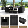 11 Piece Patio Dining Set Space-saving Outdoor Conversation Furniture Set