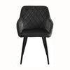 Set of 2 Armchairs Dining Chairs with Arms Velvet PU Faux Leather Chairs Kitchen