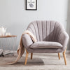 Upholstered Soft Fabric Armchair Oyster Lounge Tub Chair Single Sofa Living Room