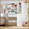 White Dressing Table with LED Lights Mirror Storage Drawers Vanity Makeup Desk