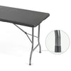 7Pcs Outdoor Dining Set Folding Plastic Rattan Beer Table Chairs for Garden Yard
