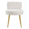 Low Back Teddy Plush Stool Lounge Seat Vanity Dressing Table Stool Makeup Chair