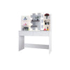 White Dressing Table with LED Hollywoo Mirror Modern Makeup Desk Vanity Table UK