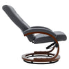 Upholstered Recliner TV Armchair Sofa Faux Leather Chair Sofa with Footstool Set