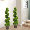 2X Realistic Potted Topiary Trees Artificial Boxwood Fake Grass Plant Tree Ball