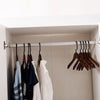 Black 3 Door 3 Drawer Large Modern Wardrobe with Storage Shelves Hanging Rod