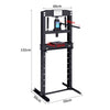 Black 12-Ton Adjustable Steel Hydraulic Work Shop Press Garage Presses Manual UK