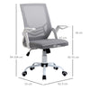 Mesh Home Office Chair Swivel Task Computer Desk Chair w/ Lumbar Support, Grey