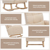 Rocking Chair with Footrest and Headrest Wooden Nursing Chairs for Living Room