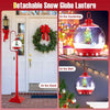 Festive Lamp Post 68 Inch Snowing Santa Lamp