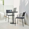 Modern Wood Grain Bar Table with Square/Round Tabletop and Metal Base Home Pub