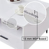 High Gloss Coffee Table MDF Drawer Shelf Storage Living Room Lounge Metal Legs