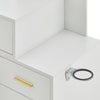 Dressing Table With Led Mirror Drawers Stool Set Makeup Desk Vanity Table Lights
