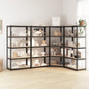 5-Layer Shelves 4 pcs Anthracite Steel&Engineered Wood Z9F5