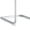 Dining Chairs Set of 2 Grey PU Cantilever Chairs with High Back and Chrome Legs