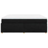 Box Spring Bed with Black 180x200 Fabric Q5E0
