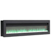 60inch Electric Fireplace Crystals LED Fire Heater Inset Wall/Freestanding Black