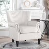 Comfy Single Sofa Wingback Club Armchair Mid-Century Upholstered Side Sofa Chair