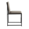 Dusk Rae Dark Taupe Velvet & Black Metal Set of 2 Dining Chairs