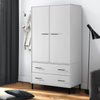 CIADAZ Wardrobe with Metal Legs White 90x55x172.5 Solid Wood OSLO, T6U1