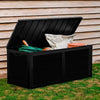 Neo Storage Box Plastic Garden 320 Litre Black Plastic Waterproof Outdoors