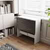 Drop Leaf Table Folding Dining Table With Mobile Wheels & Hidden Storage Shelf