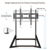 Heavy Duty TV Floor Stand with 2 Wood Shelves for 65-100 Inch TV Corner Bracket
