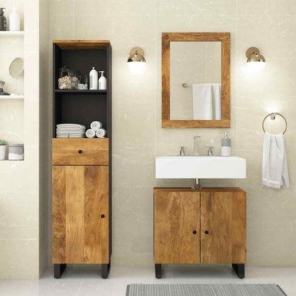 3 Piece Bathroom Furniture Set Solid Wood G2T2