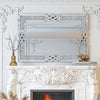 Crushed Diamond Wall Mirror 100x70cm Large Crystal Silver Sparkly Full Length