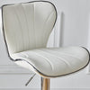Set of 2 Bar Stools White Swivel Gas Lift PU Leather Breakfast Chairs Barstool
