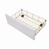 4ft6 Double Gold Metal Bed Frame with Drawer Storage Headboard Charging Station