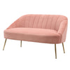 Velvet Upholstered Oyster Armchair Tub Chair Scallop Back 2 Seater Loveseat Sofa