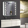 Double Door Bathroom Mirror Cabinet Wall Cupboard Sensor,Shaver Socket,Bluetooth