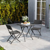 BigSale 3-Piece Table Chairs Outdoor Garden Patio Folding Table Chair Bistro Set
