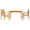 3 Piece Garden Dining Set Solid Wood Teak
