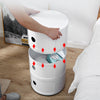 Plastic Storage Cabinet Unit Side Cupboard Drawer Organiser End Table Nightstand
